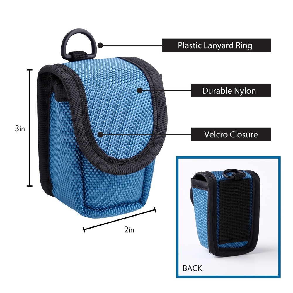 Lightweight Blue Nylon Pulse Oximeter Case - Secure & Stylish Carrying Solution