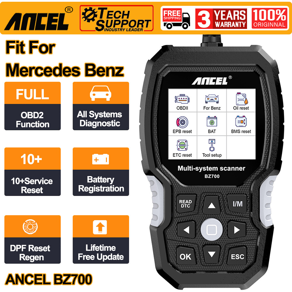 ANCEL BZ700 OBD2 Scanner All System Diagnostic For Mercedes Benz Car Code Reader