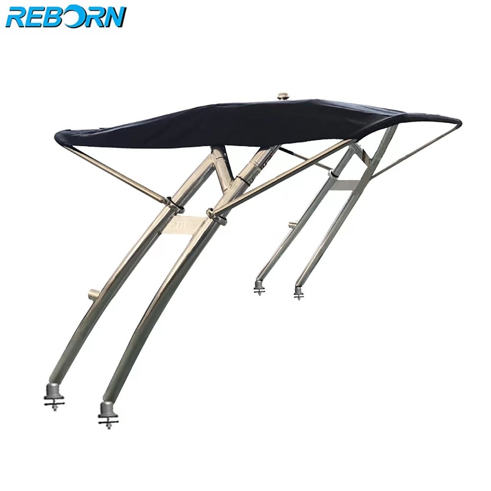 Reborn Launch Forward-facing Wakeboard Tower Polished + Pro3 Tower Bimini PKG