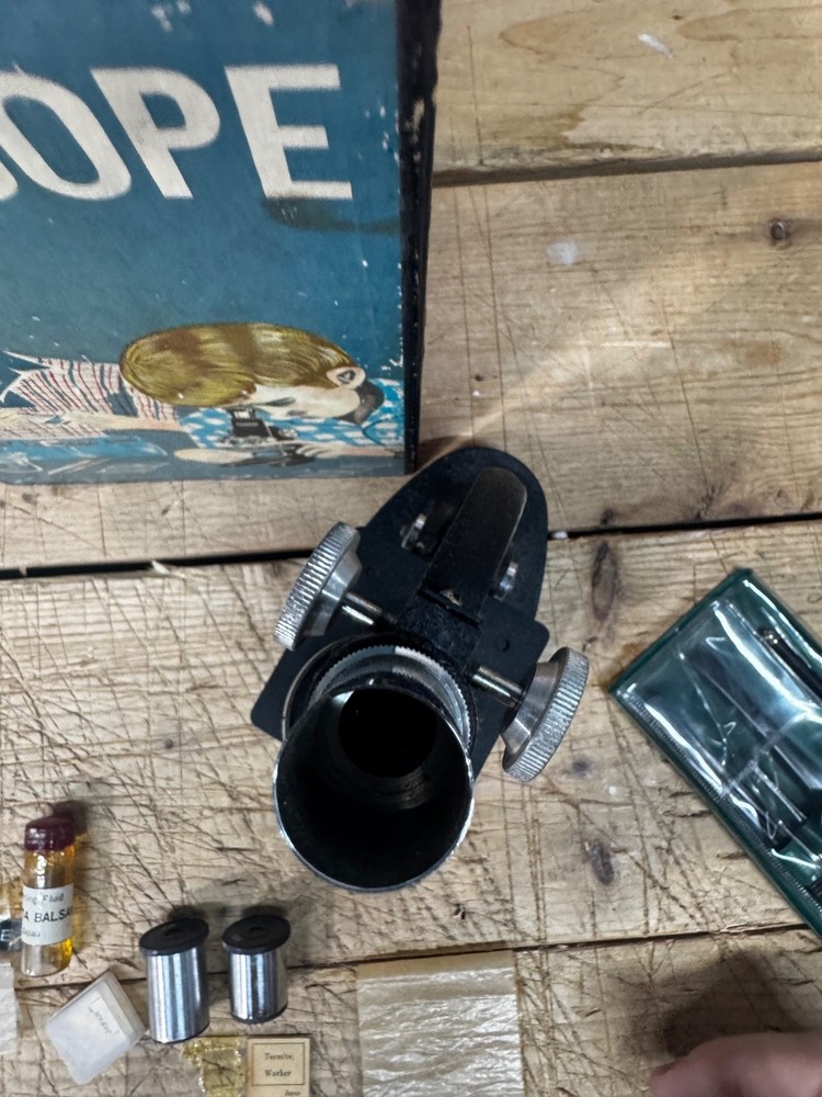 VINTAGE COC JUNIOR MICROSCOPE KIT / SET IN ORIGINAL BOX COMPLETE