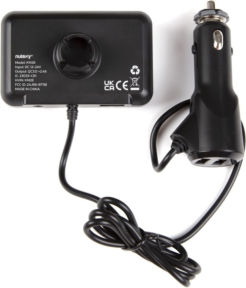 Bluetooth FM Transmitter for Car, Wireless Car Bluetooth V5.0 Adapter with Bi...