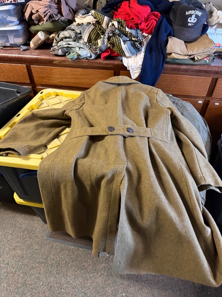 ORIGINAL WWI US ARMY WINTER M1917 GREATCOAT OVERCOAT- LARGE 44R