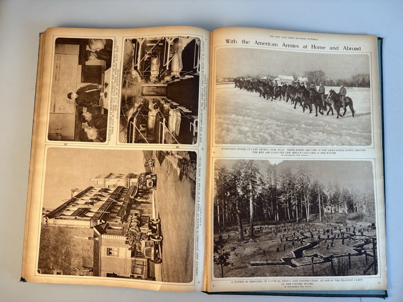 1919 Great War in Gravure WWI Photogravure Book NYTimes Portfolio – Loose Bind