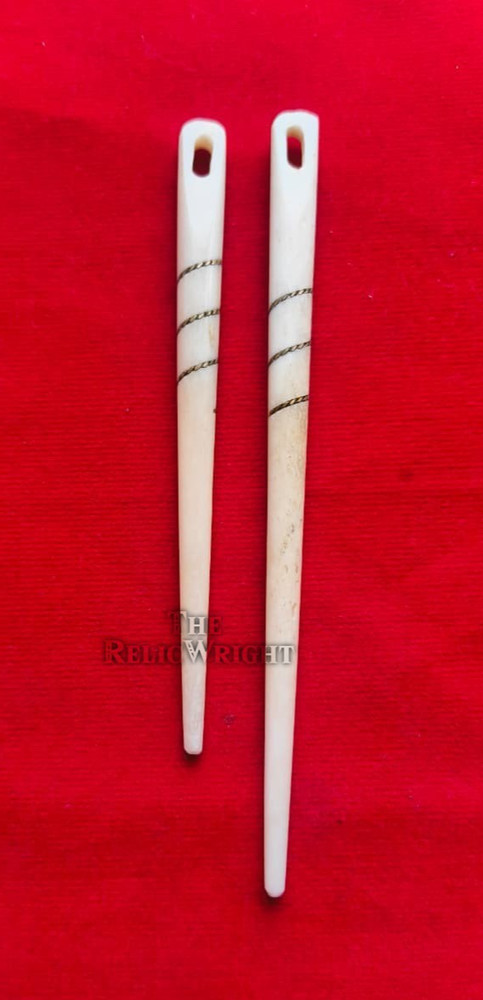 Handcrafted Round Bone Nalbinding Needle | Viking Nålbinding Tool | Medieval Cra