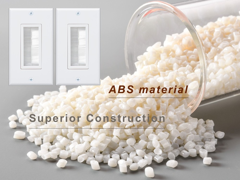 Brush Wall Plate + Low Voltage Mounting Bracket 5-Pack Cable Pass Through Insert