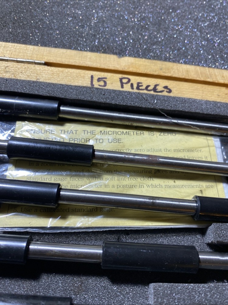 SPI Interchangeable Rod Inside Micrometer 2-12” 12-372-9 Complete