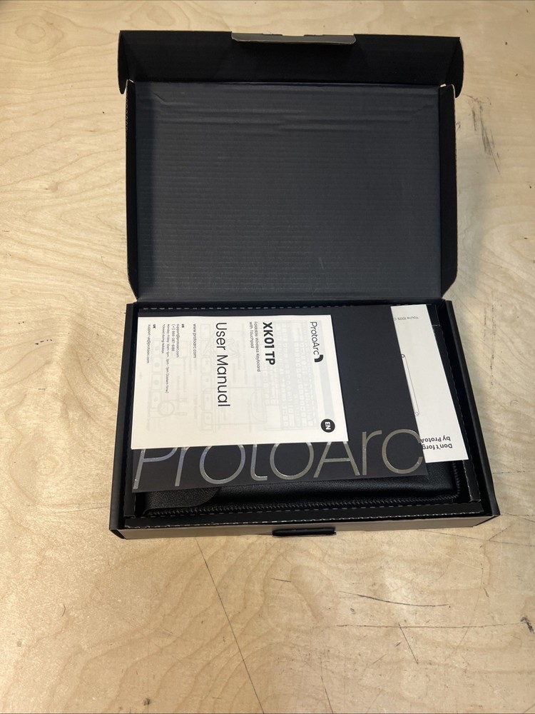 ProtoArc XK01 TP Foldable Keyboard Bluetooth Touchpad Open Box MISSING CABLE