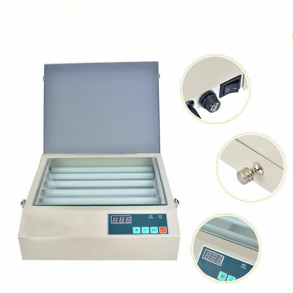 UV Exposure Unit for Hot Foil Pad Printing PCB with Drawer Screen Printer 220V