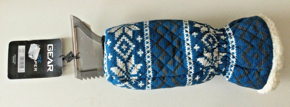 REWARD ICE SCRAPER ELASTIC-TRIMMED CUFF & PLUSH INTERIOR LINING SNOWFLAKE DESIGN
