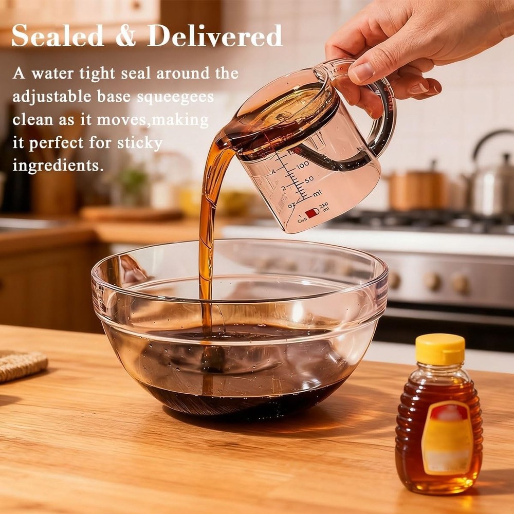 4-In-1 Adjustable Measuring Cup - Multi-Functional up Cup Measuring Cup, with Ad