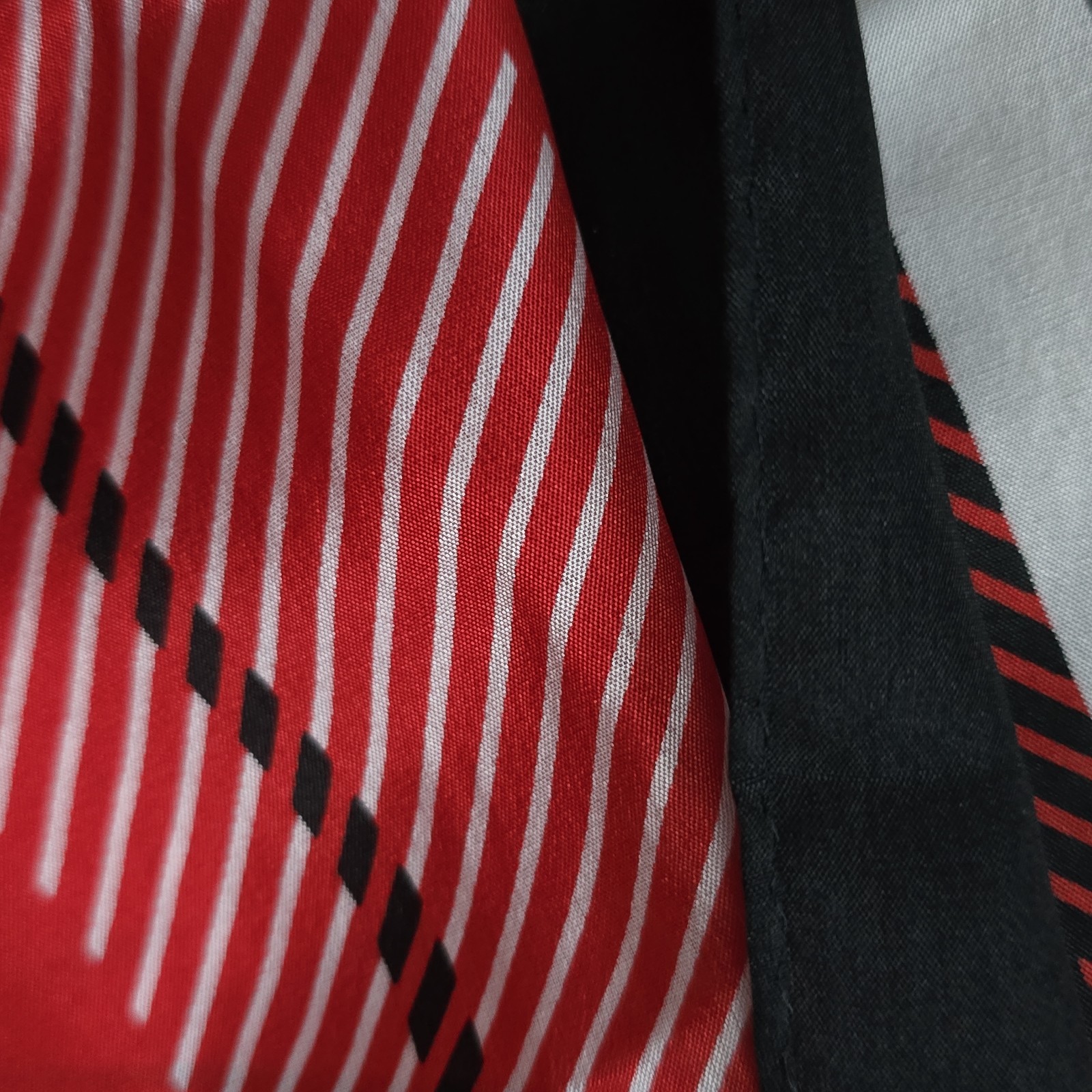 Vintage Bill Blass Scarf Silk Mod Red Black White Geometric 27x27.5 Inches