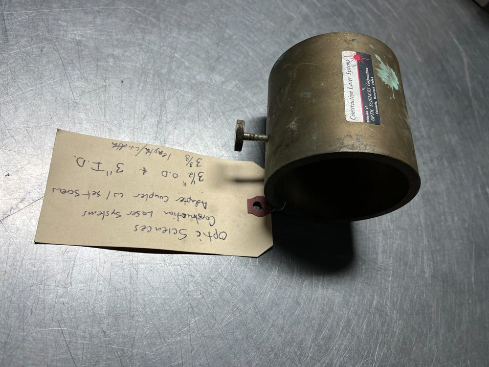 Construction Laser Systems Optic Sciences Adapter Coupler w/ Set Screw 3" ID