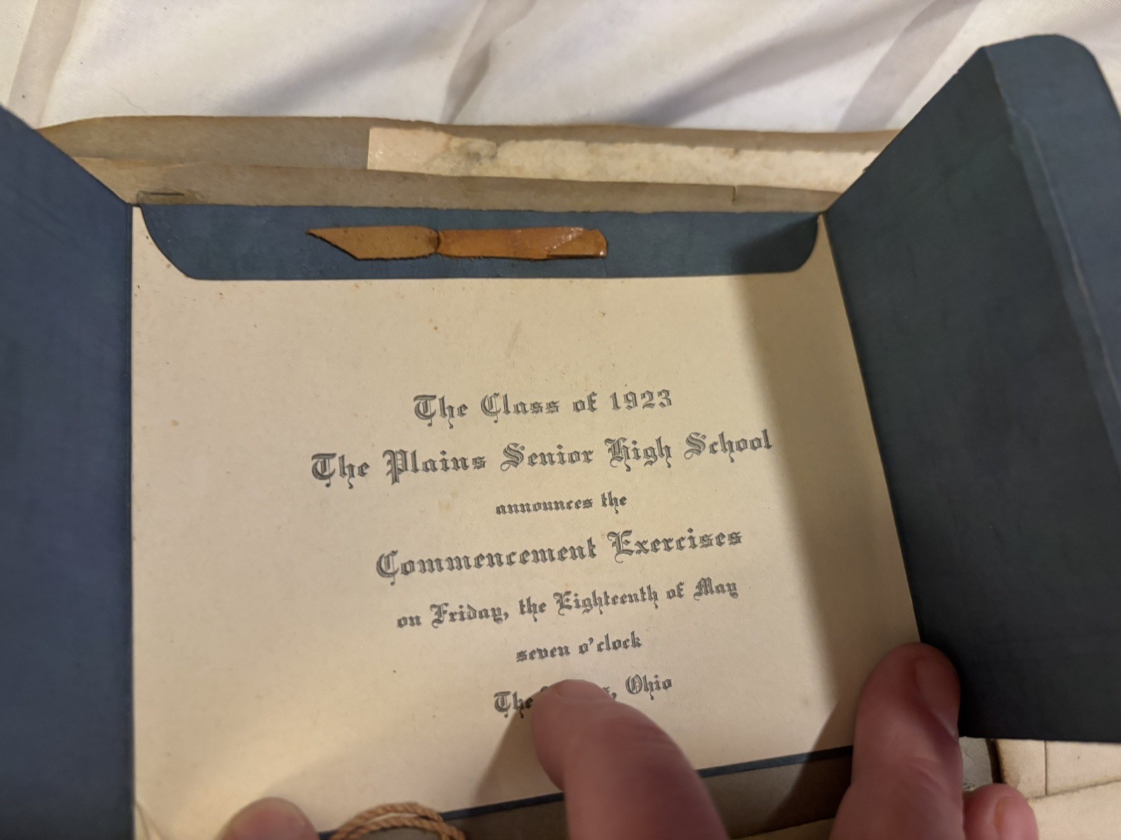 Antique 1923/24 High School Memories Scrapbook Felt Letter Invitations Playbill