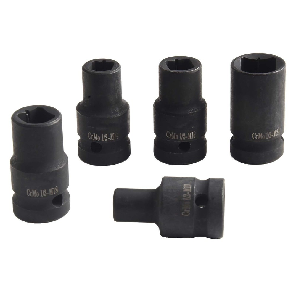 10PCS Square Tap Socket Set For Electric Driver Wrench M6M24 Rust-Proof