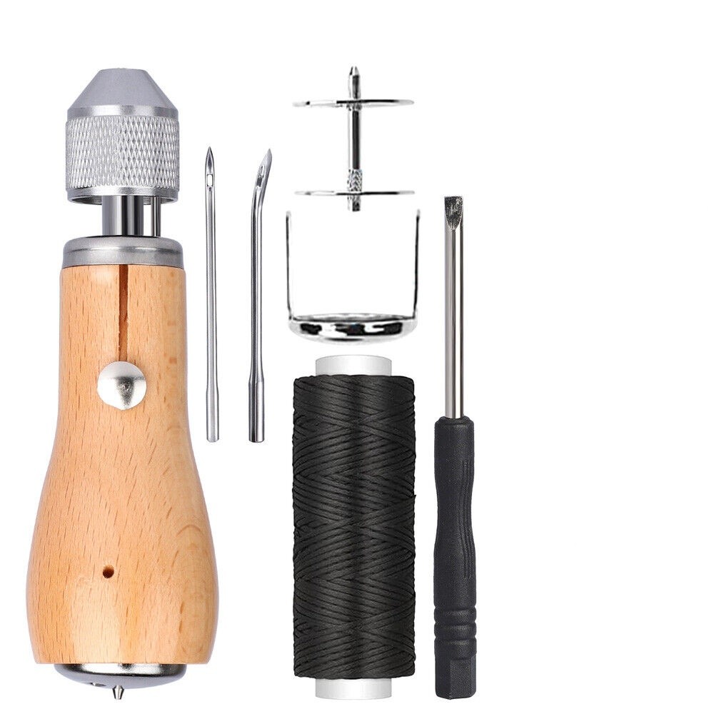 Leather Sewing Awl Thread Kit with Waxed Thread Manual Tool