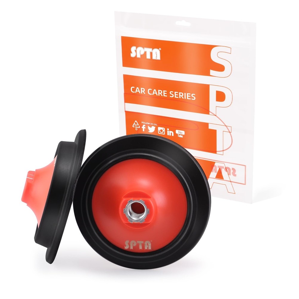 SPTA 2Pcs Rotary Flexible Backing Plate, 5" Orange