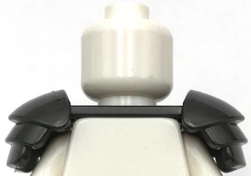 Lego New Pearl Dark Gray Minifigure Armor Shoulder Pads Ridged Part