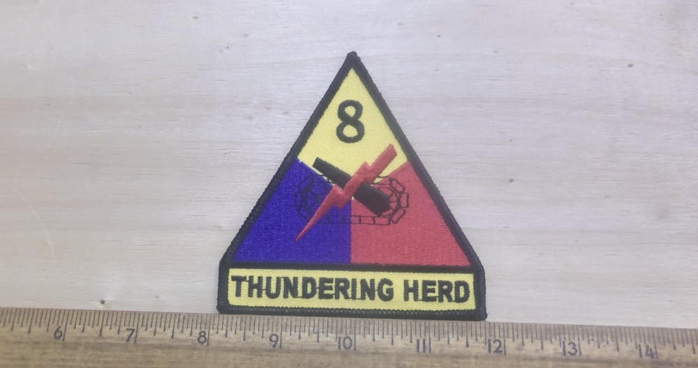 US Army - 8th Armored Division - Thundering Herd Embroidered Patch