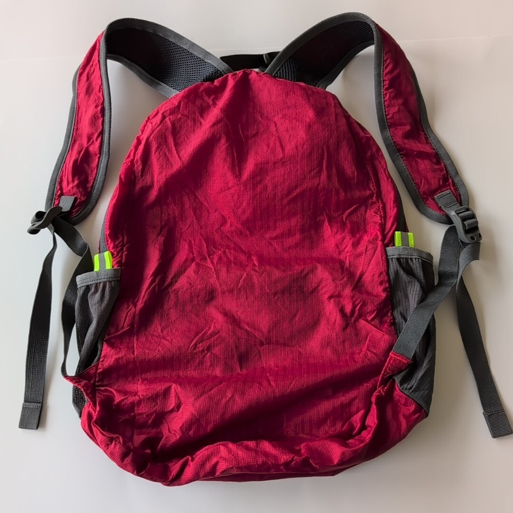 HIKPRO Red & Gray Durable Lightweight Packable Backpack Water Resistant
