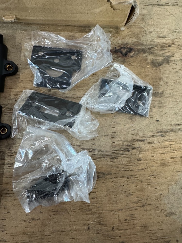 Emtek 8511US19 Surface Bolt with Strikes and Screws, Flat Black *READ*