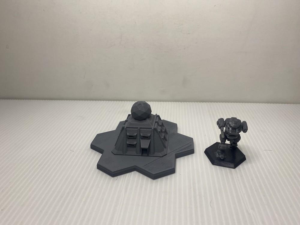 Sensor Dome Tower w/ Hex Base, Tabletop War Game Terrain Battletech (6mm)