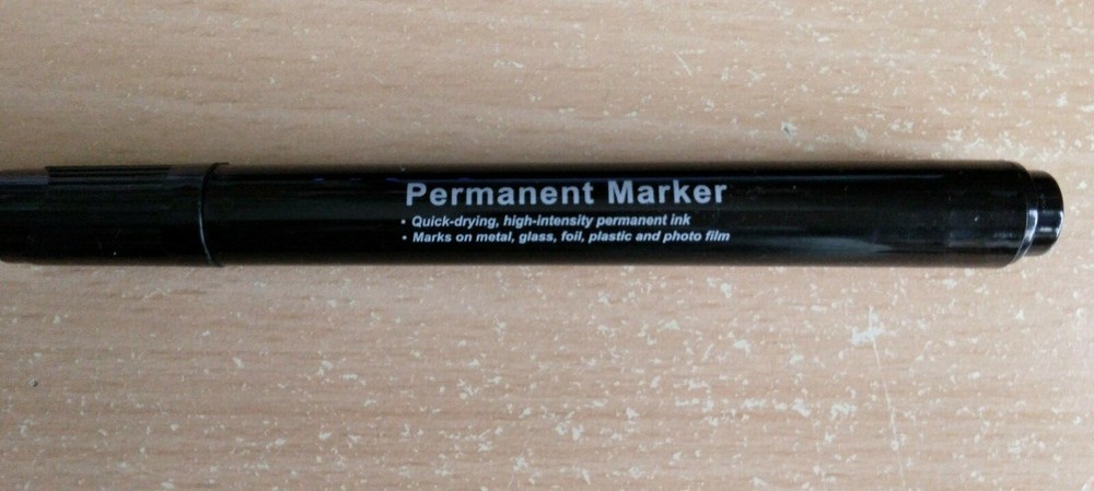 2 X Black Permanent Marker Medium Tip