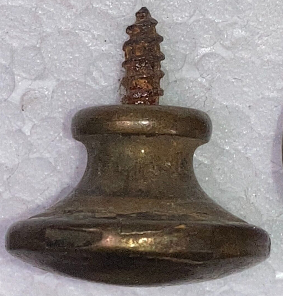 8 Antique Solid Brass Shell Drawer Door Pull Knob Handle Cupboard Screw 2 cm