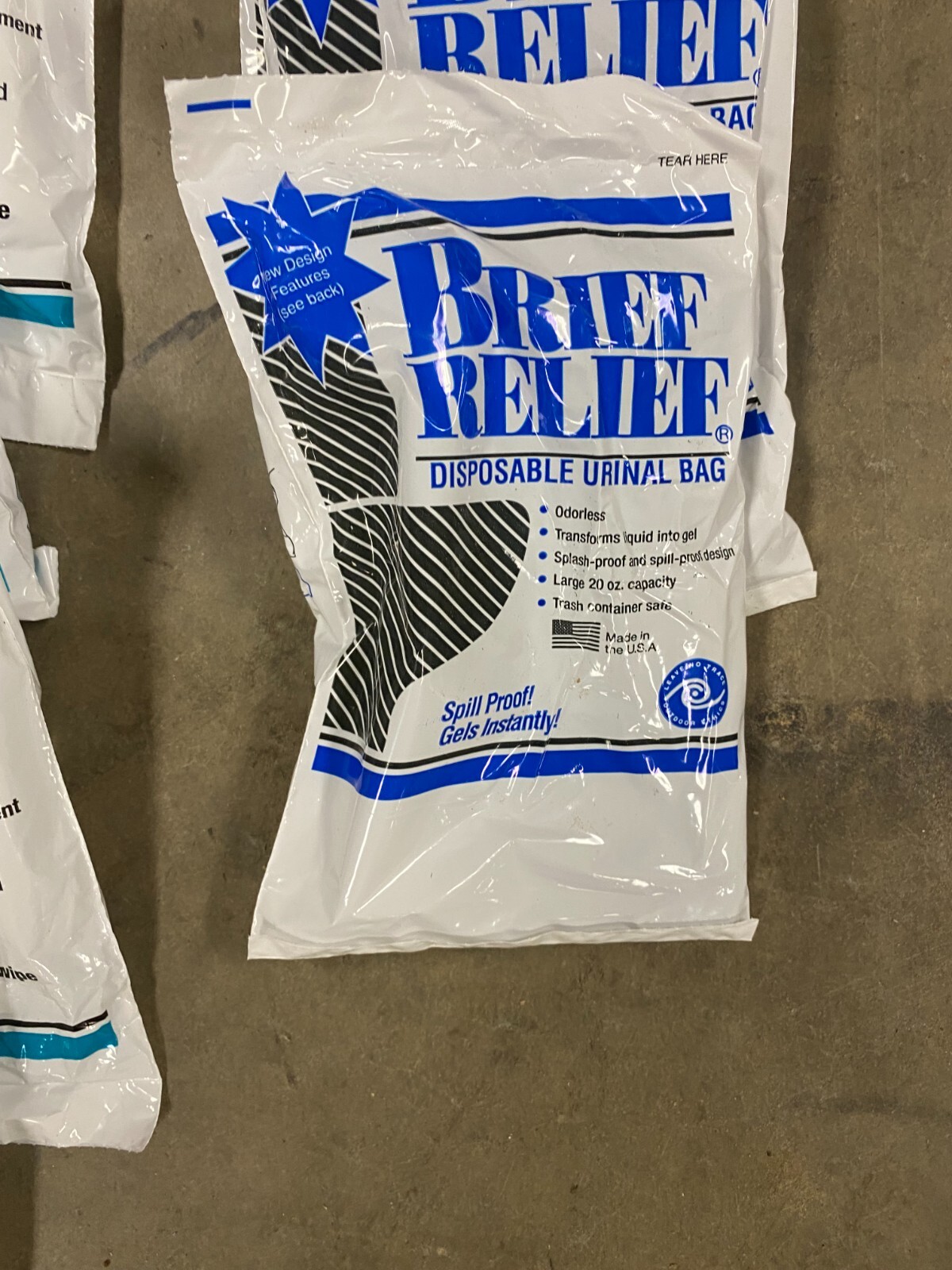 Lot of 10 Disposable Brief Relief Eco safe porta potty and urine bags