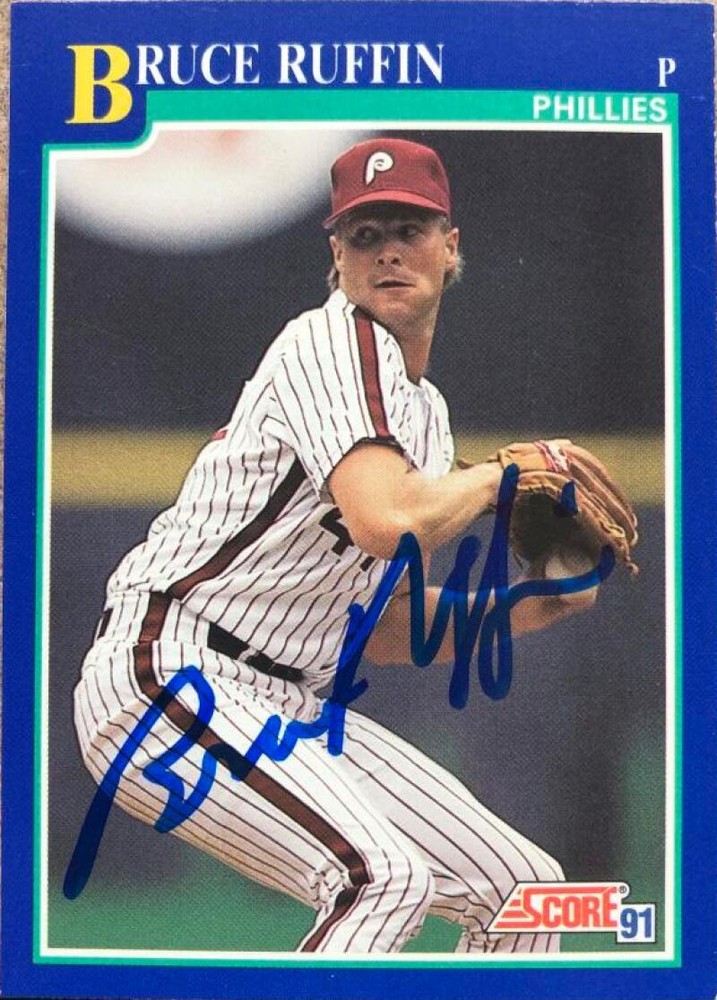 Bruce Ruffin Autographed 1991 Score #524