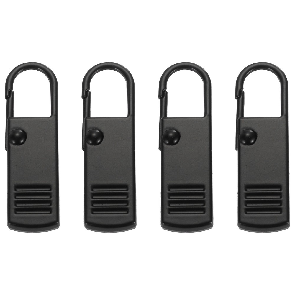 Zipper Pull Replacement, 4 Pcs Zipper Handle Mend Fixer Repair, Black