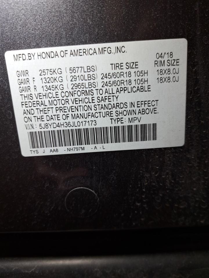 2018 Mdx Upper Display Screen Sku#4390302