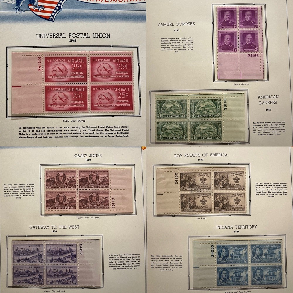 1948-1958 Commemorative Stamp Album (Only Missing 3 Designs)