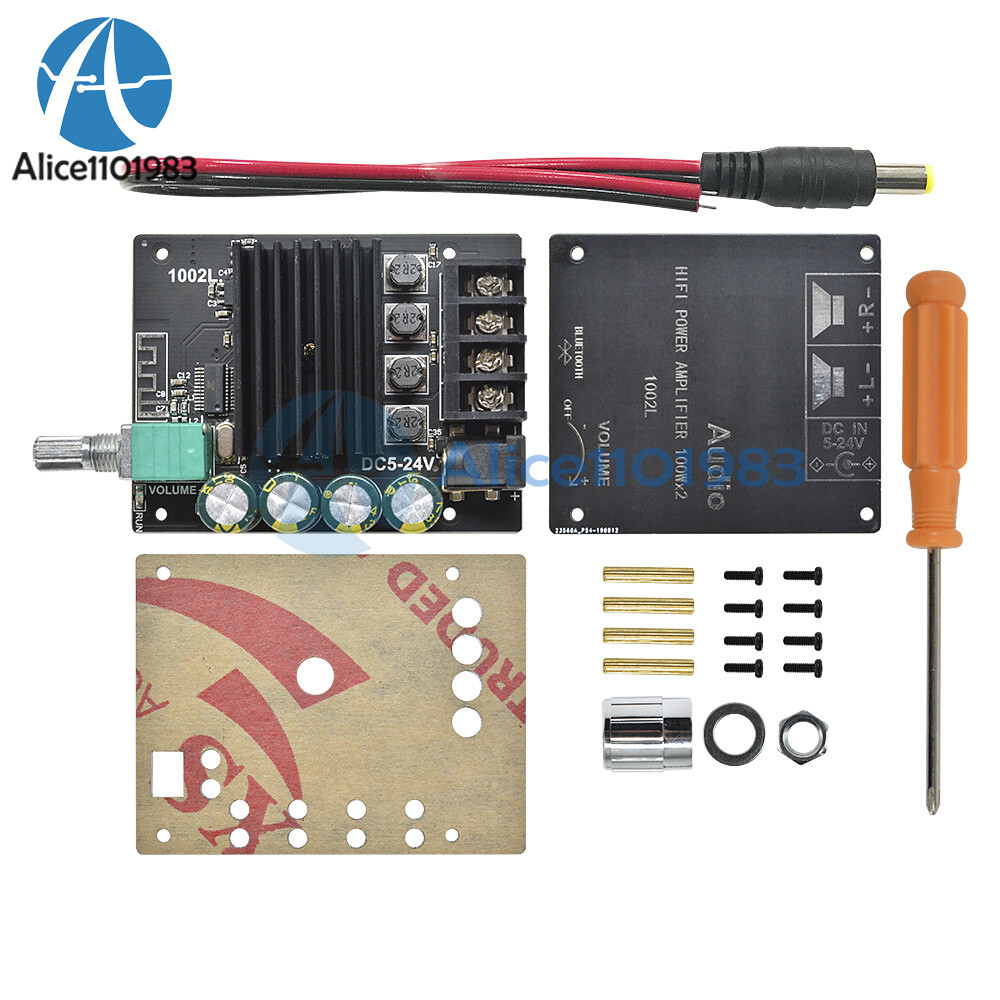 2x100W TPA3116 Mini 5.0 Bluetooth High power Amplifier Board Adjustable Button