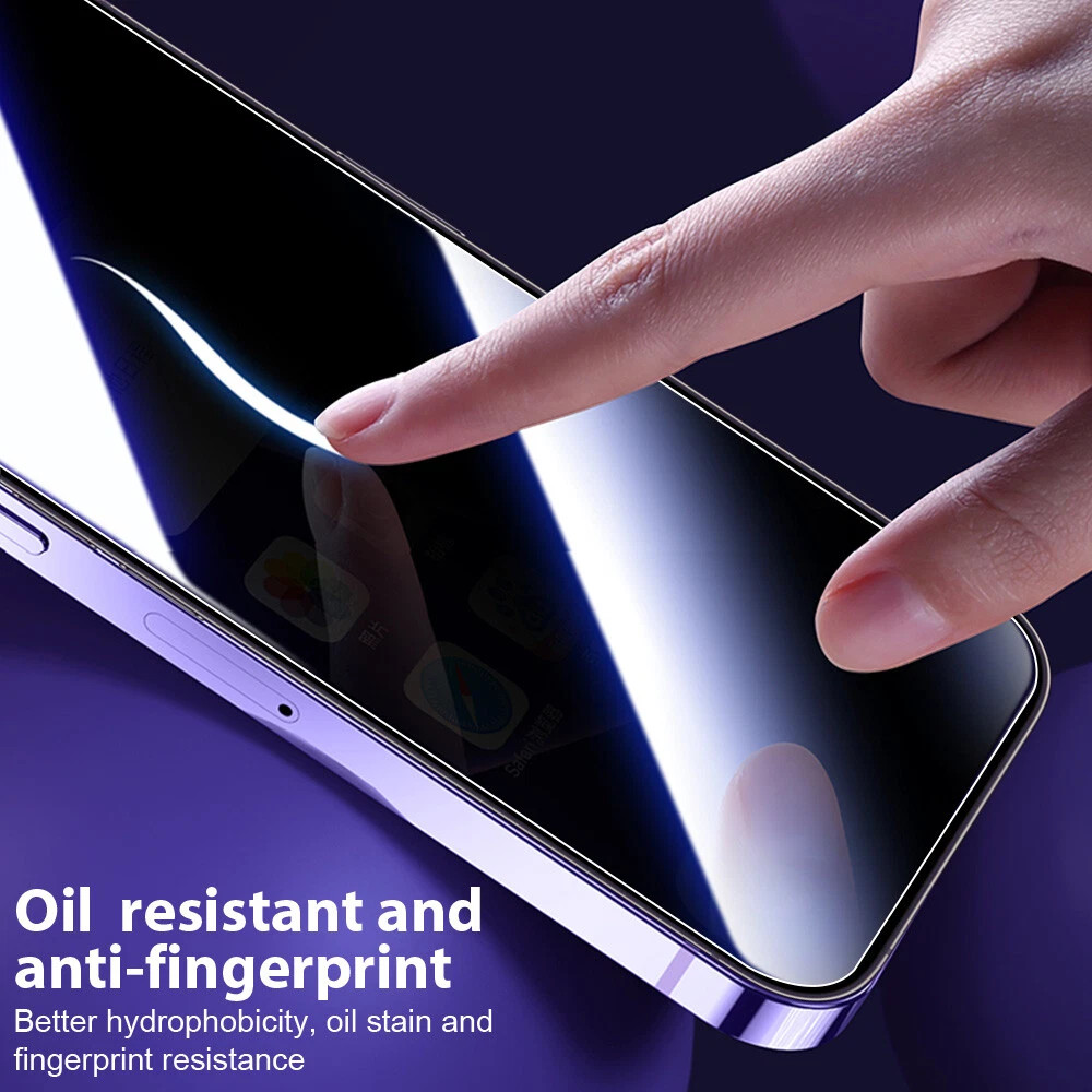 Privacy Screen Protector For iPhone 13 14 15 16 17 Pro Max Air Edge Full Cover