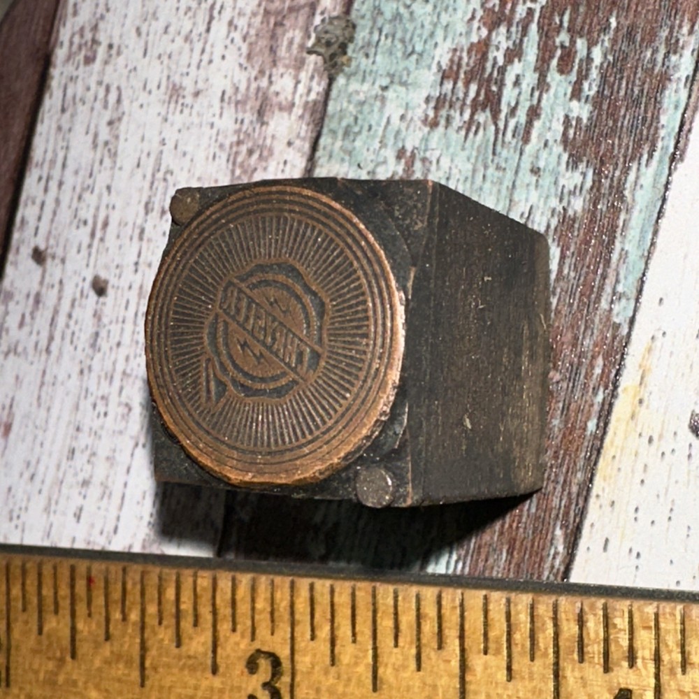 Printing Block ( Chrysler Logo ) Copper Face