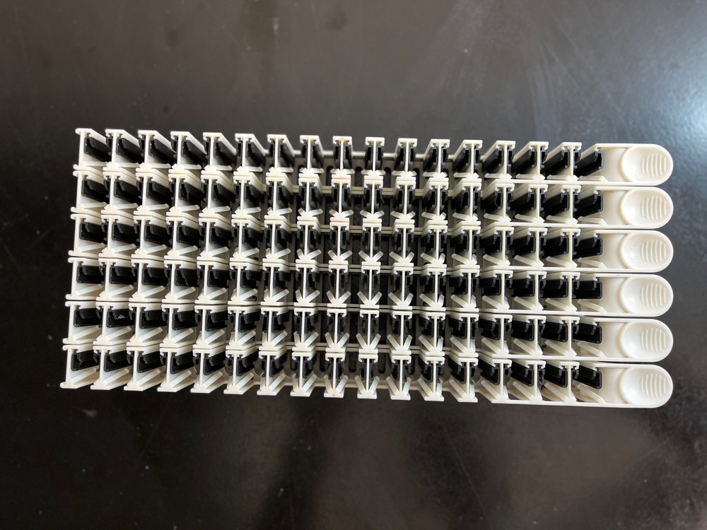 TECAN EVO Evolution Liquid Handler System: 96-position Sample Strip Rack/Carrier