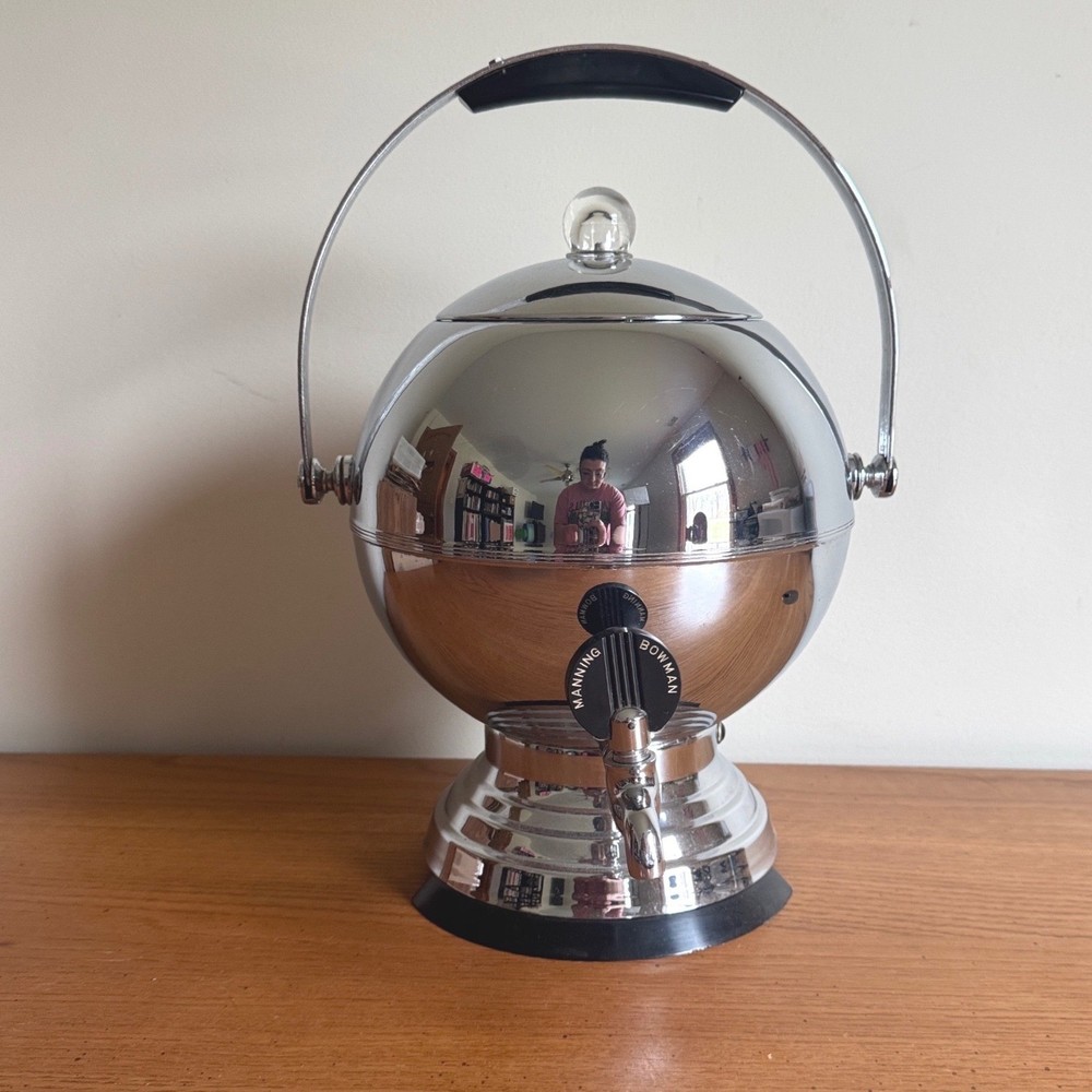 Art Deco Chrome & Bakelite Coffee Percolator By Manning Bowman