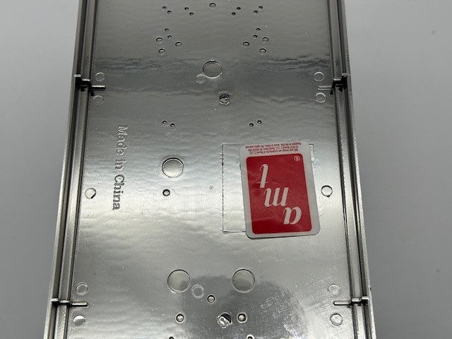 AMT 936/12 Plastic Display Case 10"x4"x3 3/4" Chrome Diamond Plate Base Stackabl
