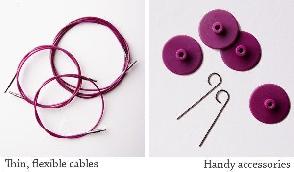 Interchangeable Knitting Needle Set Rainbow Wood Circular Needles Kit Case