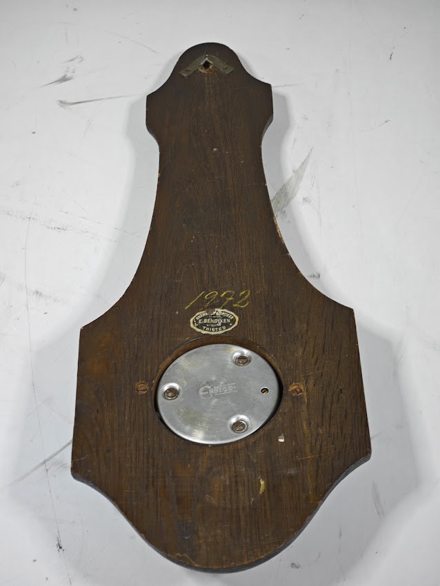 Vintage Wall Barometer & Thermometer - Untested, No Cable