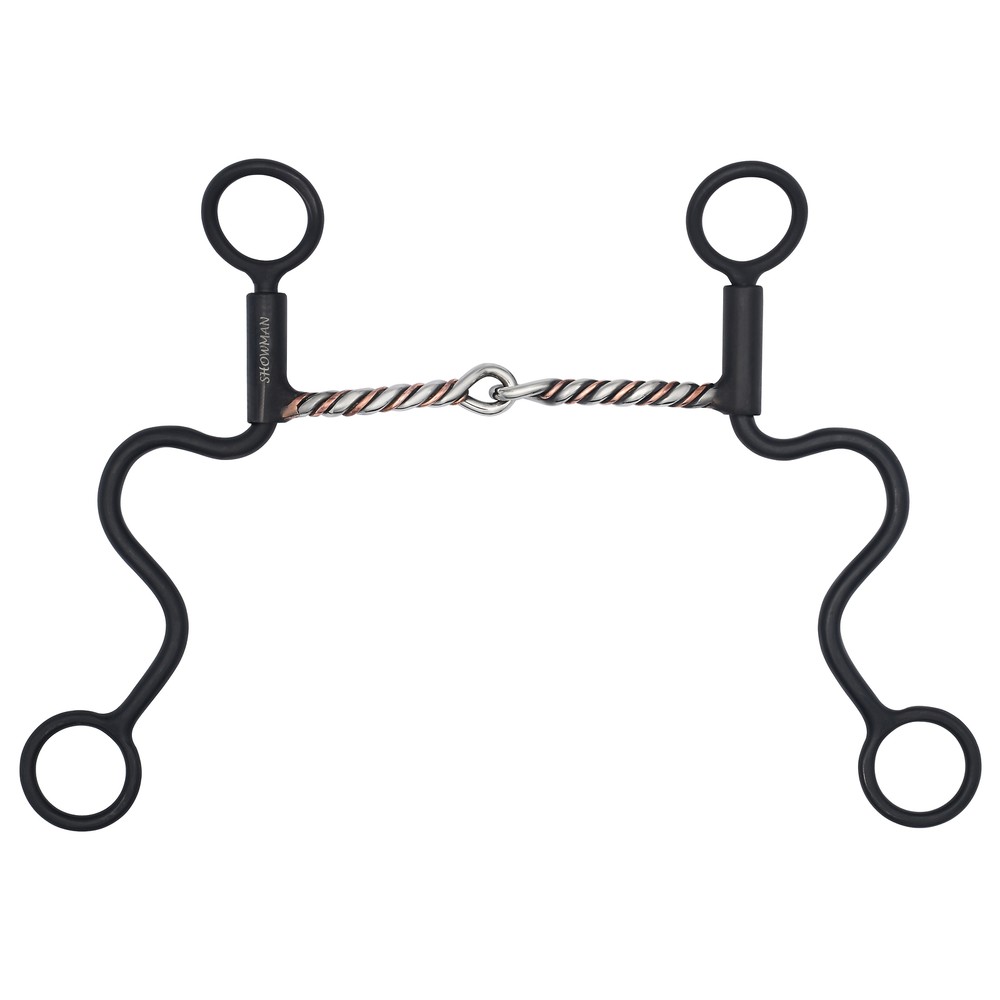 Showman Long Shank Copper Twisted Single Jointed Bit