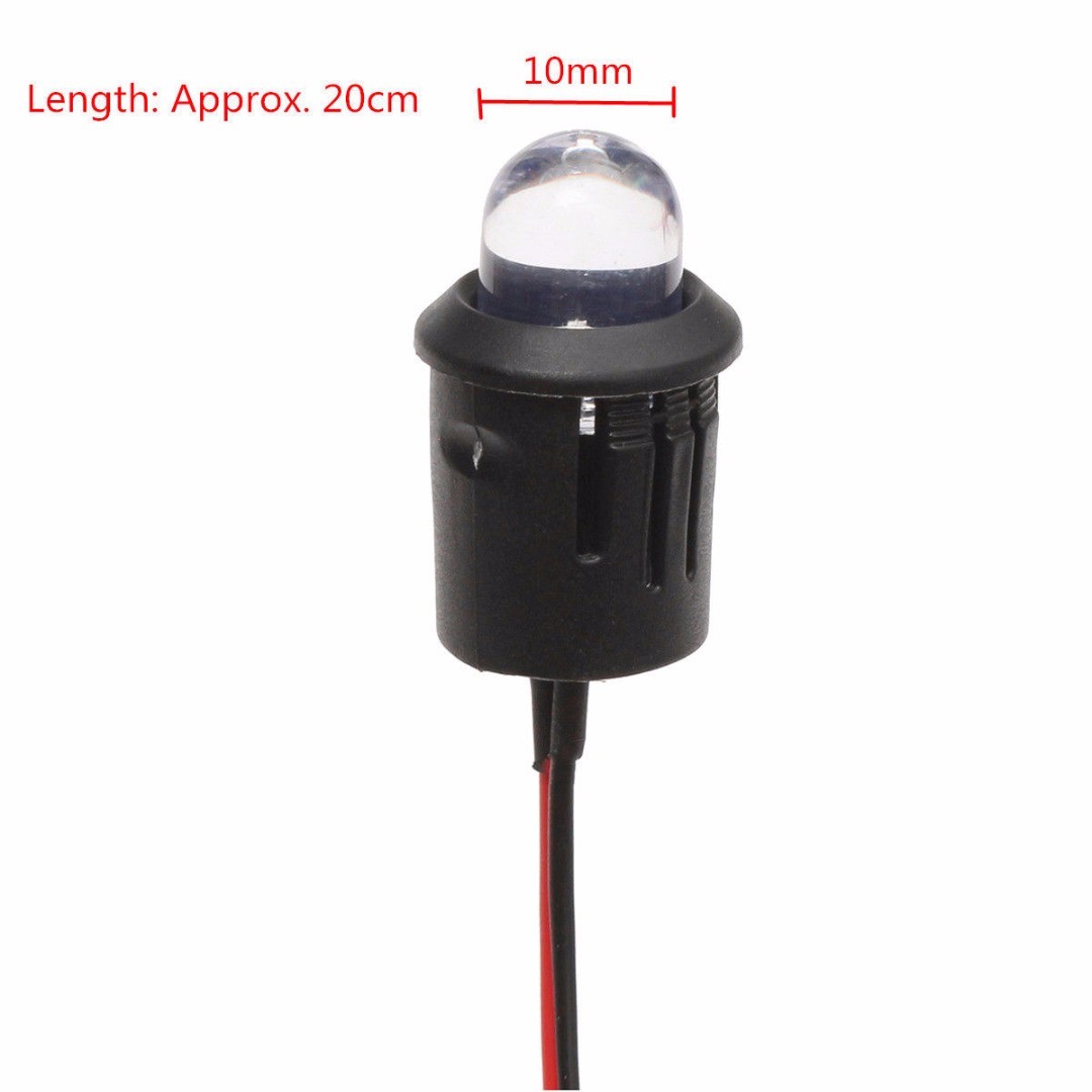 3V 5V 12V 5MM LED Diode Light chip w/ 20cm Cable Pre-Wired With Plastic Holder