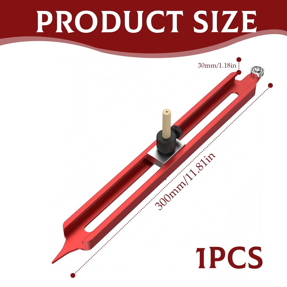 Precise Contour Scribe Tool with Adjustable Pencil Holder for Tiles Carpenter