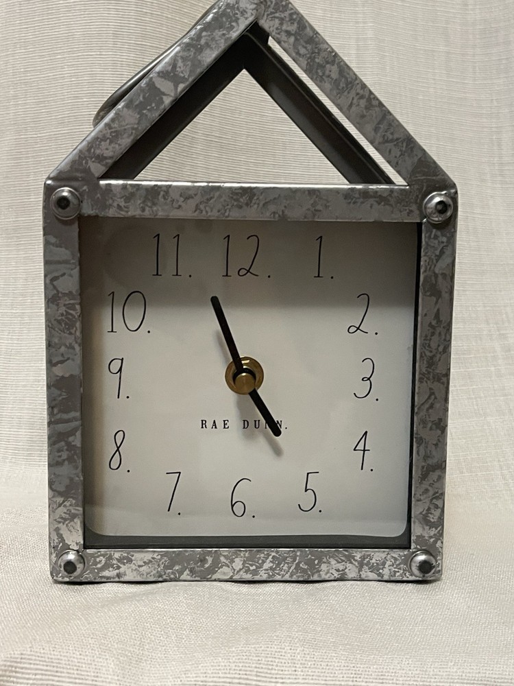 Rae Dunn galvanized house clock
