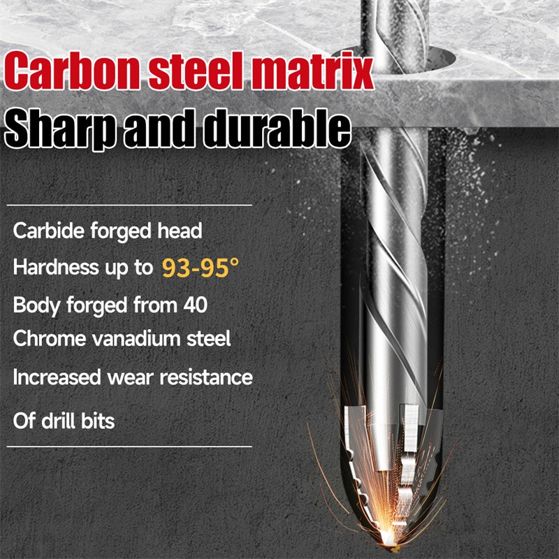 4X Eccentric Drill Bit Set Four-Flute Sawtooth Eccentric Drill Bit High Hardness