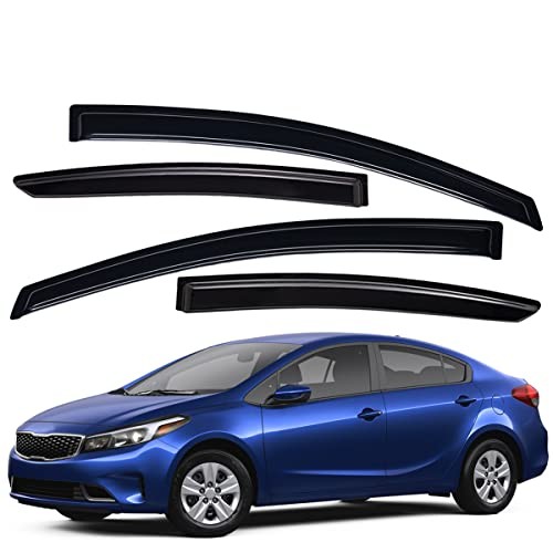 Lightronic Extra Durable Outside-Mount Auto Vent Window Visor, Fits 2014-2018