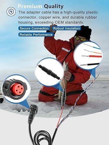 For Garmin echoMAP 4-pin 6ft Threaded Power Data Cable Chartplotter 010-12445-00