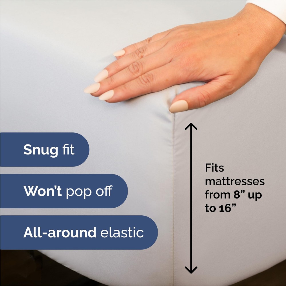 Split King Size 5 Piece Sheet Set - Comfy Breathable Cooling Bed Sheets Set ...