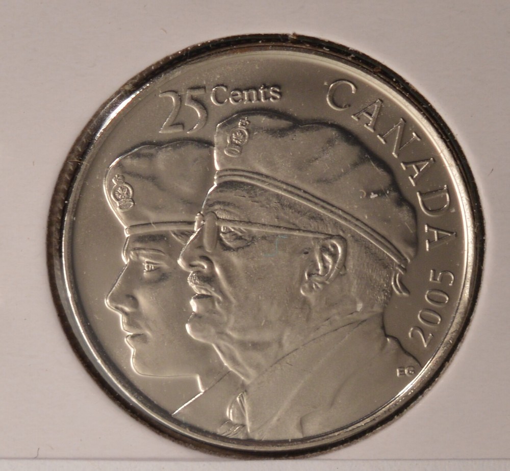 2005P - Canada 25 Cents - Veterans - Uncirculated