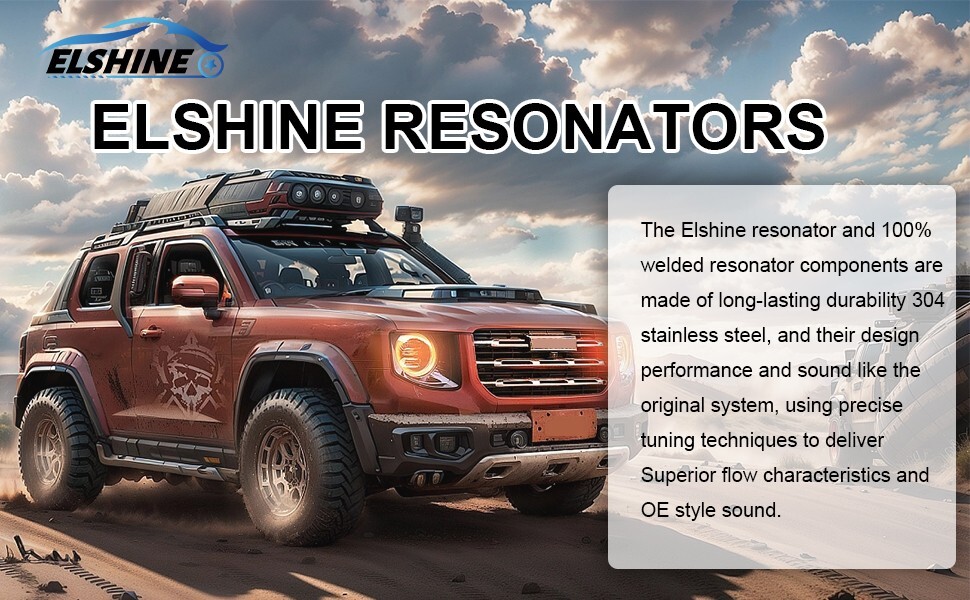 2PCS 2.5'' Ultra Quiet Muffler Resonator 2.5 in,304s Exhaust Vibrant Resonator